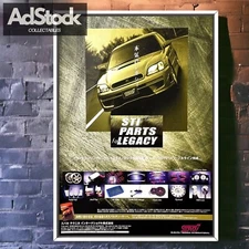 90's Authentic! Official!  SUBARU STI Legacy Ad Poster, EJ208 BE5 BH5 Parts OEM