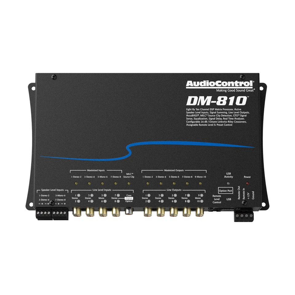 AudioControl DM-810 DSP Matrix Digital Signal Processor 8-CH Input/10-CH Output - Image 2 of 4