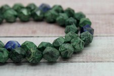 Azurite, Natural Azurite Faceted Round Ball Sphere Gemstone Beads RNF12