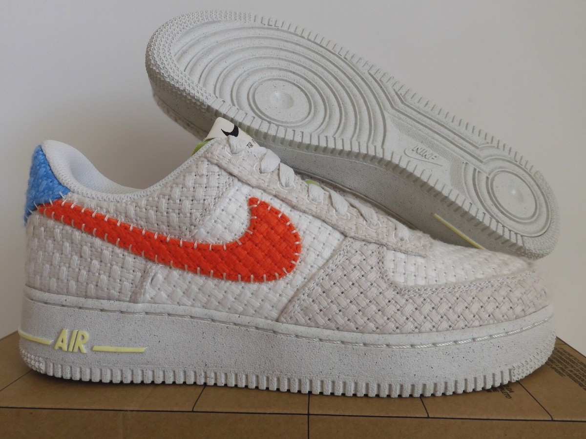 NIKE AIR FORCE 1 07 NN NEXT NATURE HEMP PHANTOM-TEAM ORANGE SZ 7.5