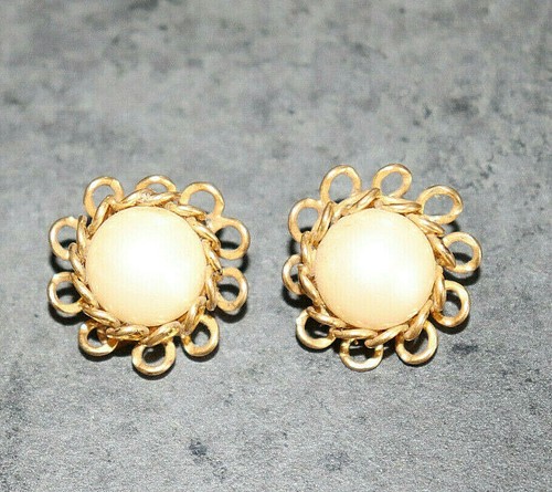 Boucles D'oreilles Clips Vintage à Identifier - Occasion En Bon état - Bijou Fantaisie