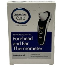 Signature Care Forehead Ear Thermometer Digital Infrared - Voice Instant Read
