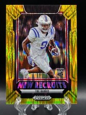 Tre Harris 2025 Panini Prizm Draft Picks Rookie New Recruits Gold Flash /49 RC