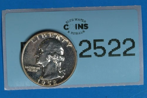 1958 25C WASHINGTON SILVER QUARTER DOLLAR PROOF RAW-2521