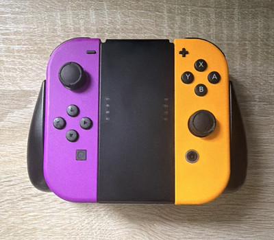 PowerA Nintendo Switch Joy-Con Controller Pair Purple/Orange w/ Ergonomic Grip
