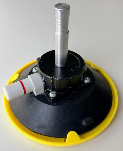 Woods Powr-Grip TL6 Suction Cup Mount with cover 6” Diameter USA w 5/8" Pin.