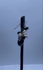 14K Yellow Gold Onyx & Freshwater Pearl Cluster Dangle Earrings Stamped 999 6.1g — photo 4