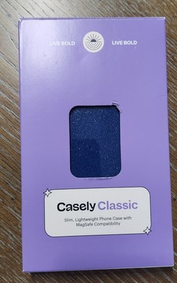 Casely Classic iPhone 14 Pro Max Case New In Box Blue Sparkle