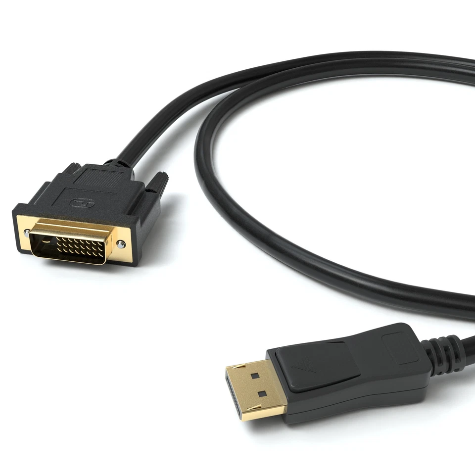 2m Displayport auf DVI Kabel DP zu DVI-D 24+1 Stecker Adapter-Kabel Display Port - Bild 2 von 4