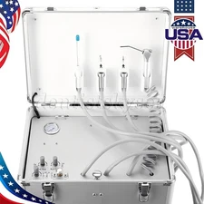 Dental Portable Mobile Delivery Unit Rolling Case Air Compressor Suction System