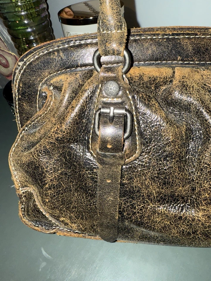 Patricia Nash, marrón envejecido/cuero metálico, estilo bolso de hombro/tote Foto 2 de 4