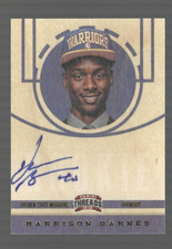 2012-13 Panini Threads Harrison Barnes Rookie Auto