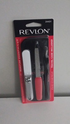 Revlon Manicure Essentials Kit 24431 Dual-Sided Cuticle Trimmer Compact Set