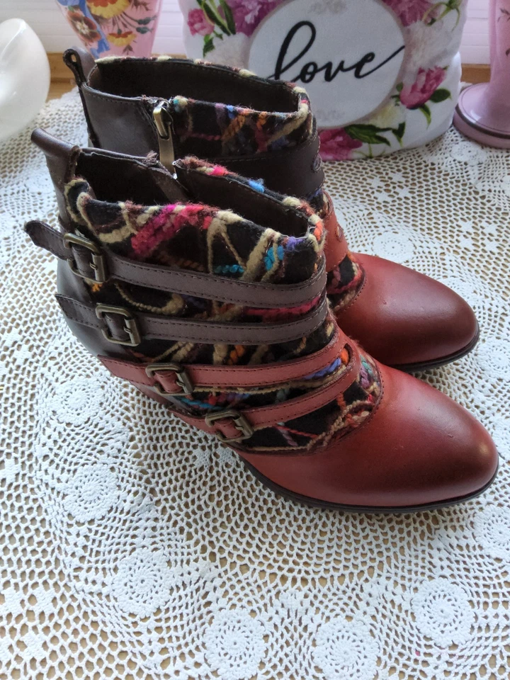 Botines Spring Step L'Artiste Redding de cuero rojo talla 39 o A 8-9 en EE. UU. Foto 2 de 4