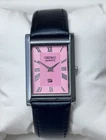 Vintage Refurbished Seiko Slim Tank Quartz Japan Men's Wrist Watch