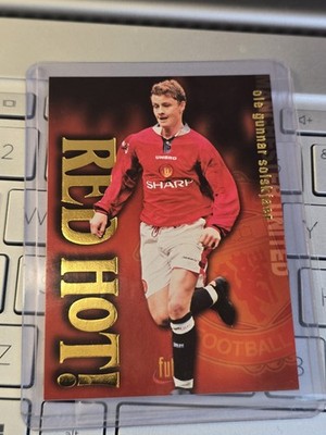 1997 Futera Man Utd Ole Gunnar Solskjaer Red Hot Gold RH6 /7500 Rare