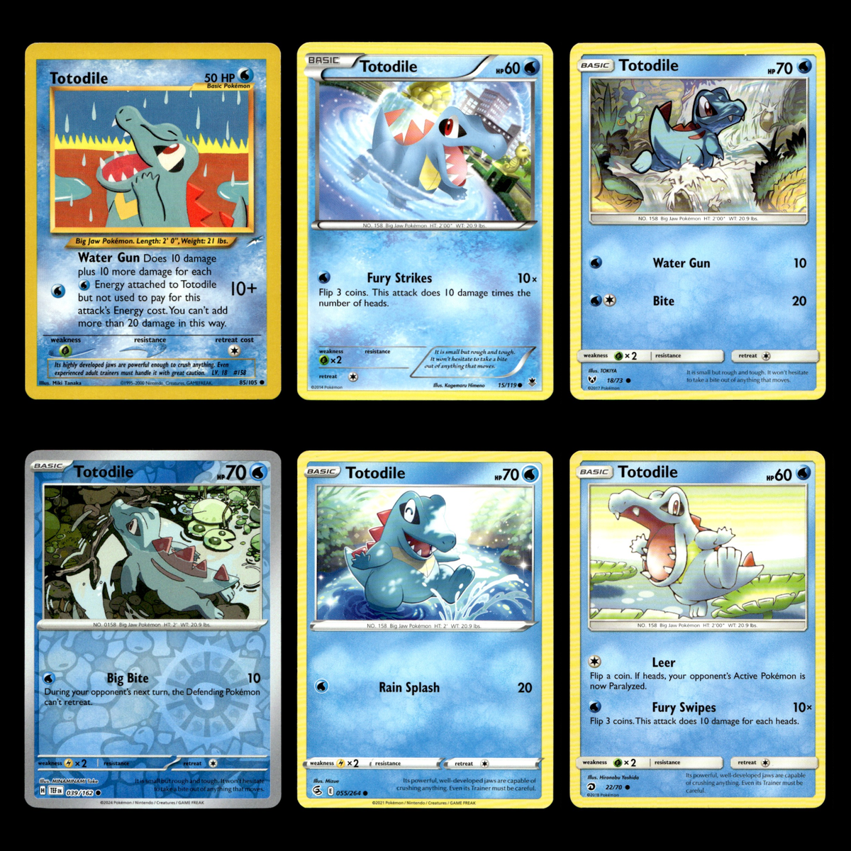 6x Totodile Lot 85 Neo Destiny Pokemon Cards Collection Set Deck