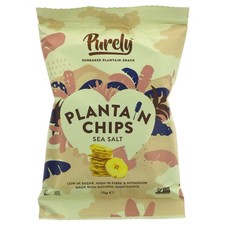 Purely | Plantain Chips - Sea Salt | 10 x 75g