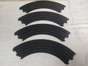 Vintage Aurora Tomy 9” R Curve 1/4 Circle HO Slot Car Track - Set Of 4 (C)