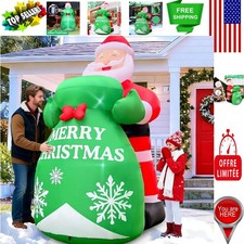 Vibrant 8FT Santa Claus Inflatable for Festive Holiday Displays - Easy Setup