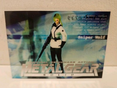 Super Rare Metal Gear Solid Sniper Wolf Trading Card Konami 1999 Plastic