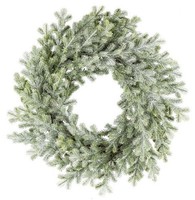 artplants KüNstlicher Kranz Eibe Fuvro, Gefroren, Weiß-GrüN, Ø40Cm