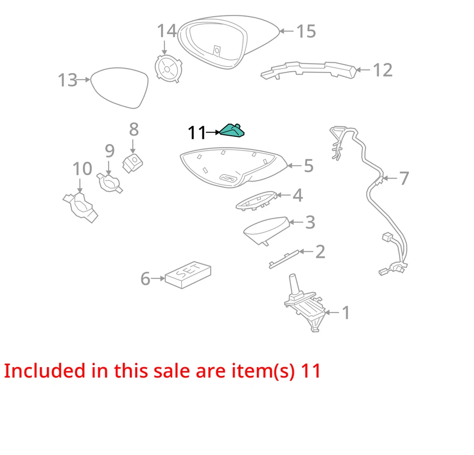 Luz de charco de cortesía espejo retrovisor LH original Porsche Cayenne 2019-2024 9Y0945293 Foto 3 de 4