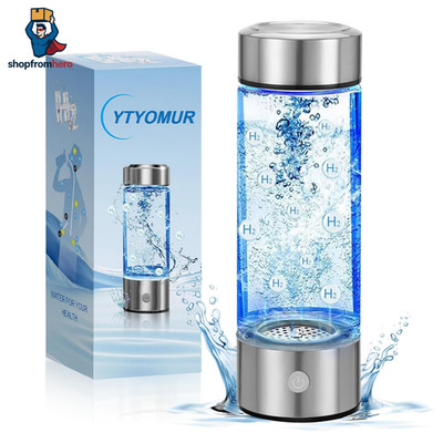 Wasserstoff Wasserflasche, 450ml USB Wiederaufladbarer Hydrogen Water Bottle,