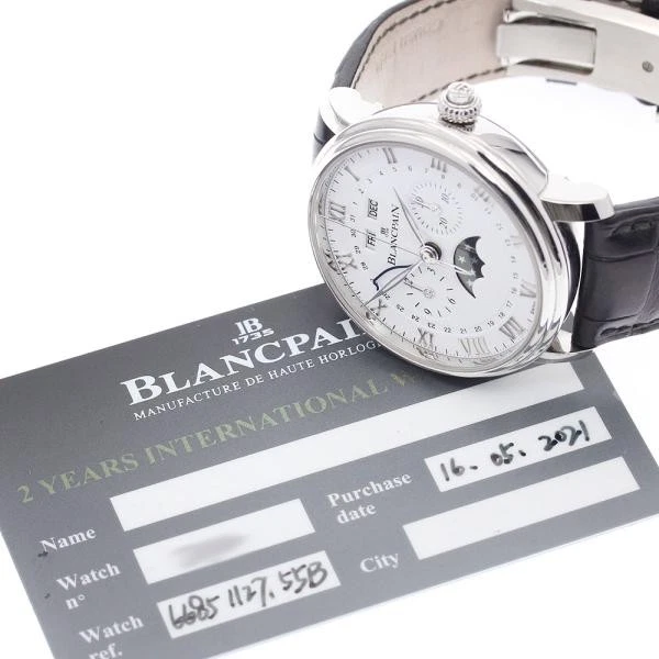 Blancpain — Blancpain Villeret Quantième Complet Chronographe Monopoussoir 40mm Watch #C1599