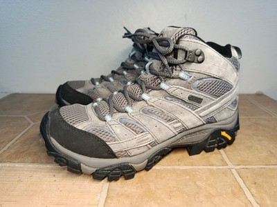 Merrell Moab 2 Vent Mid Hiking Boots Gray J06045 Vibram Women's Sz 10 Waterproof
