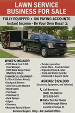 LAWN SERVICE BUSINESS FOR  SALE