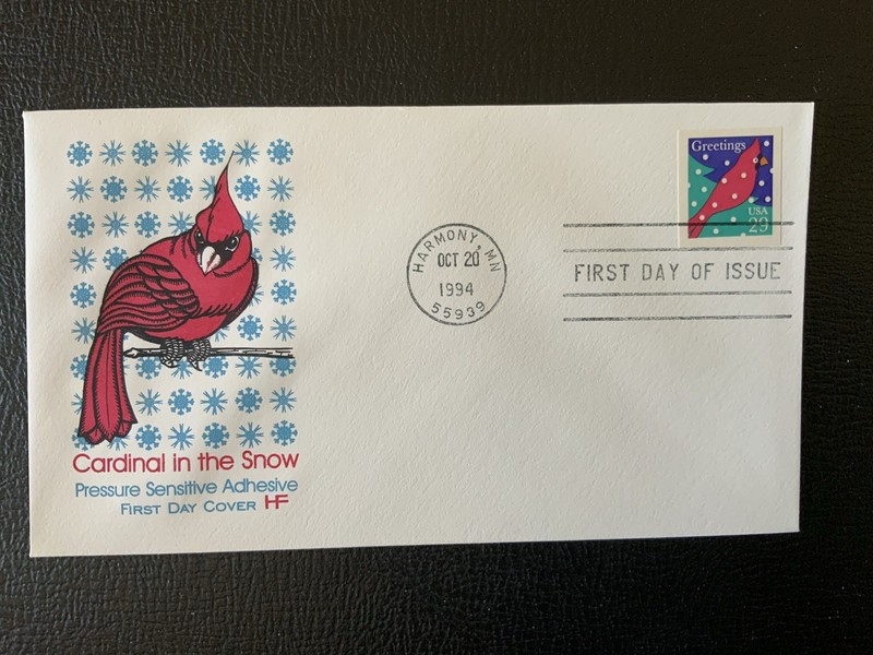 1994 #2874 29c Cardinal In Snow - House Of Farnam FDC