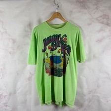 Vintage Jimmy Buffett Shirt 1990 Tee Lime Green Tour Graphic 90s XXL USA Made