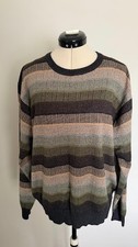Dockers Vintage Crewnec Men s Sweater size L Rn 15610 striped multicolored