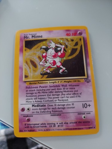 Mr. Mime Holographic Pokemon Card Rare | eBay