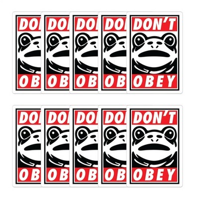 10 Stück* Portland Frog Aufkleber  Don't Obey  Anti-ICE Antifascist 4'' Viny