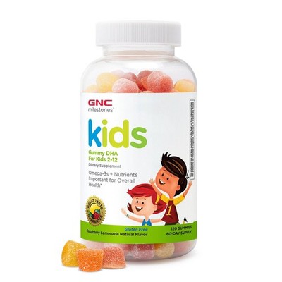 GNC Milestones  Kinder Omega-3 Gummibärchen 120 EPA DHA, Gehirn, Auge, Herz Gesundheit Unterstützung