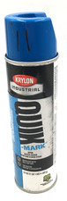 ONE CAN Of Krylon Industrial Quik-Mark Wb Inverted Marking Paint Apwa Blue