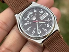 Vintage Rare 📌 Seiko5 7009  Dial Thai Numbers blood red face Mod