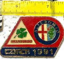 Spilla bavero auto da corsa trifoglio Alfa Romeo CART 1991