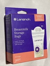 Lansinoh Breastmilk Storage Bags - Super Strong Pre-Sterilized - 50 count NEW