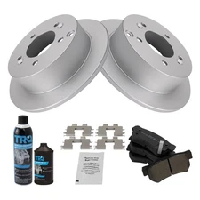 Semi Metallic Brake Pad & Coated Rotor Kit w/Fluids for Sonata XG Sportage