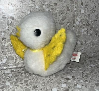 Vintage Cuddle Toys by Douglas Plush Chick White with Yellow Wings - READ
