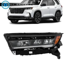 For 2023-2025 Honda Pilot Black LED Headlight Headlamp Assembly Driver Left Side
