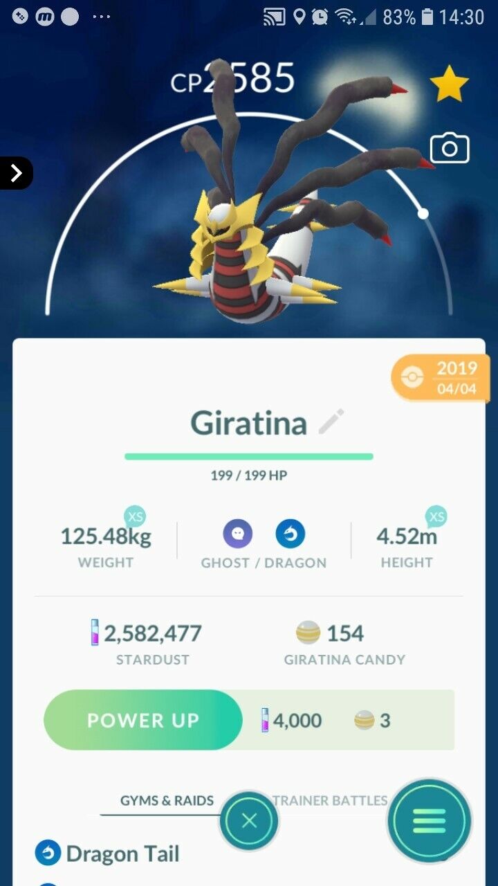 Shiny Giratina Origin Form Pokemon Trade Go LV20 Registered / 30 Day Pokémon