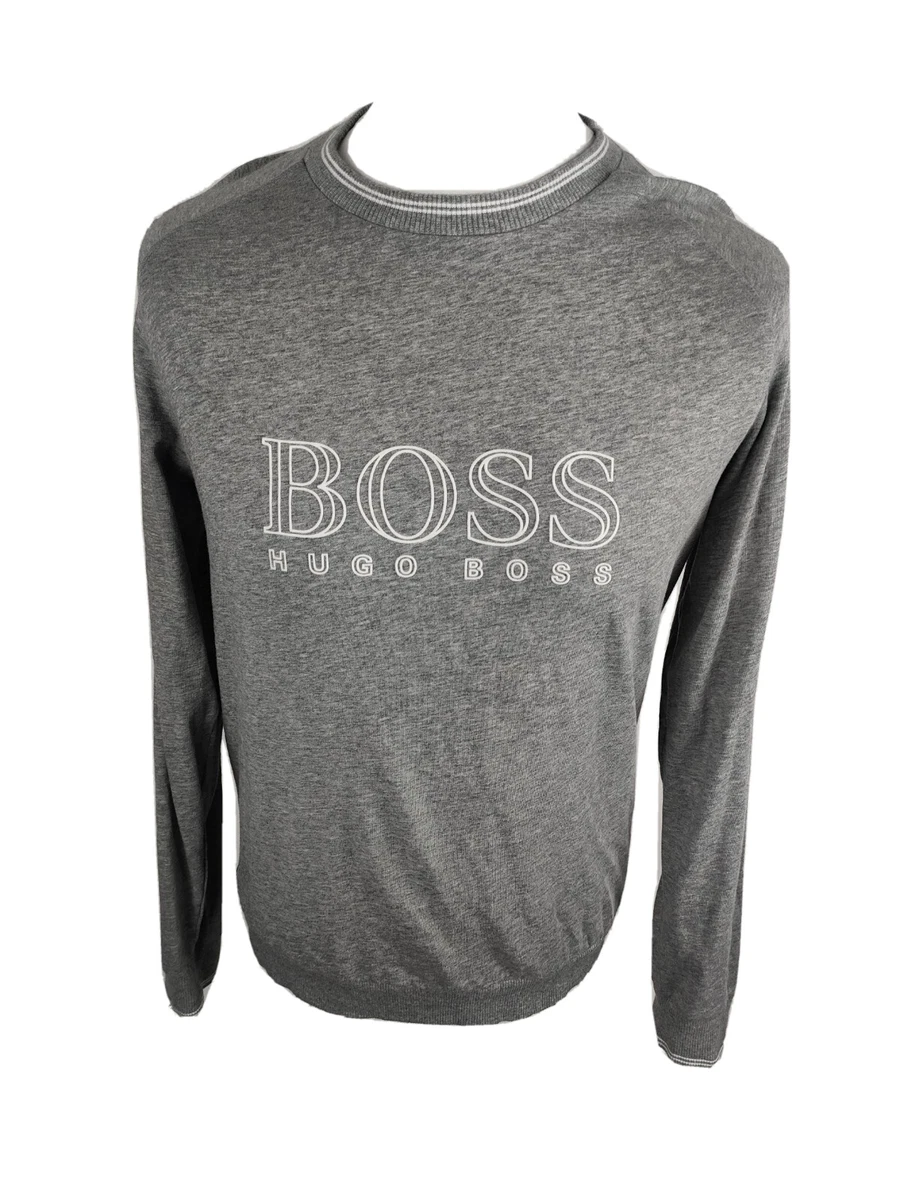Mens grey top hugo boss sweatshirt