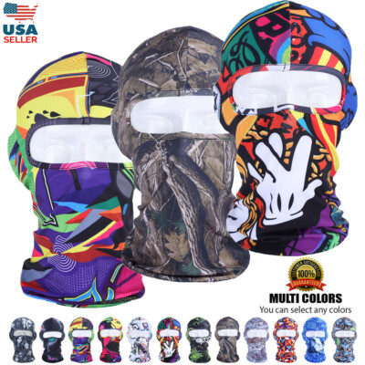 Tactical Balaclava Camo Face Mask UV Protection Ski Sun Hood Cover for Men Women