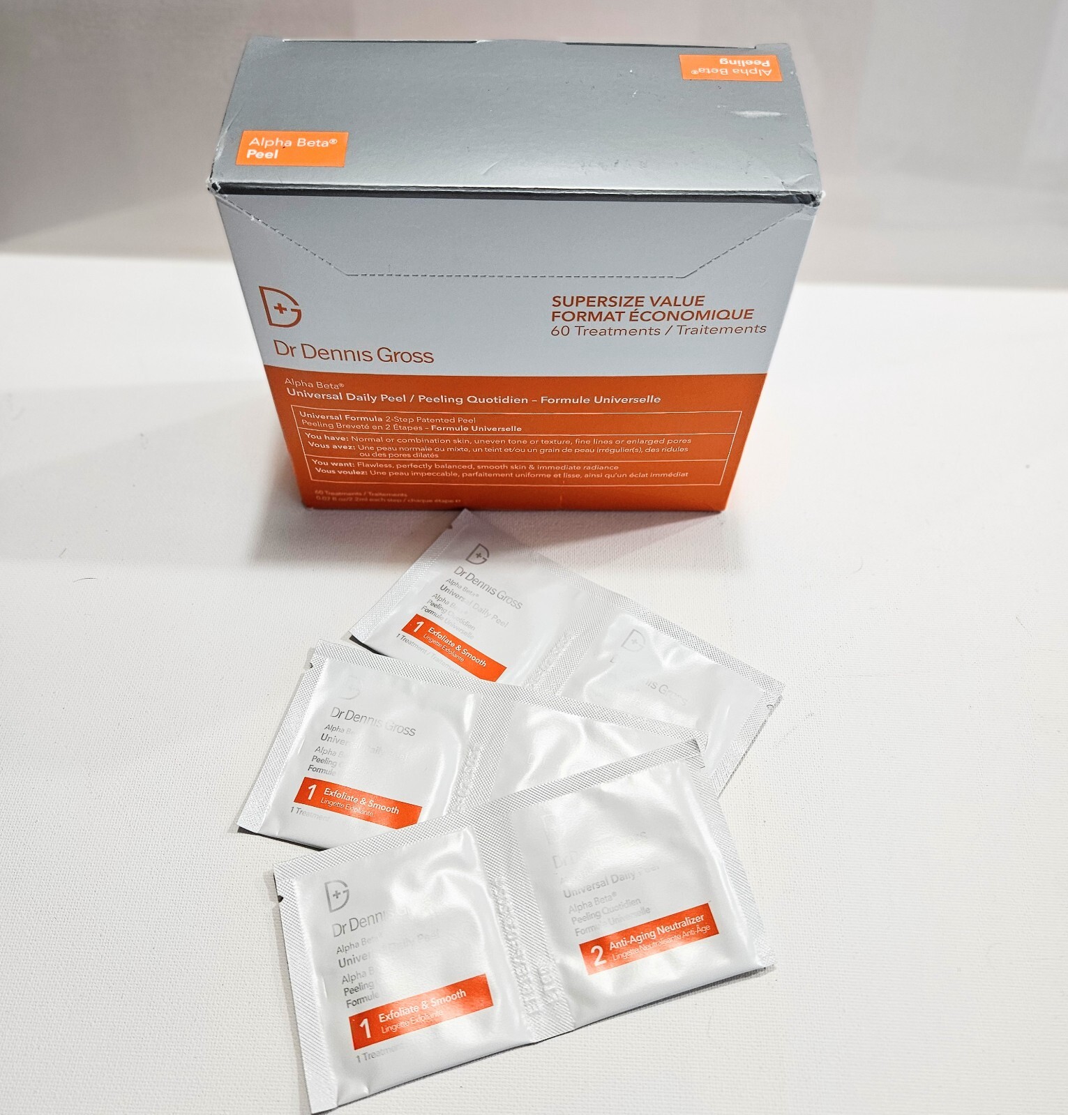 Dr. Dennis Gross Alpha Beta Universal Daily Peel 60 Sheets NIB! EXP 3/2024 International