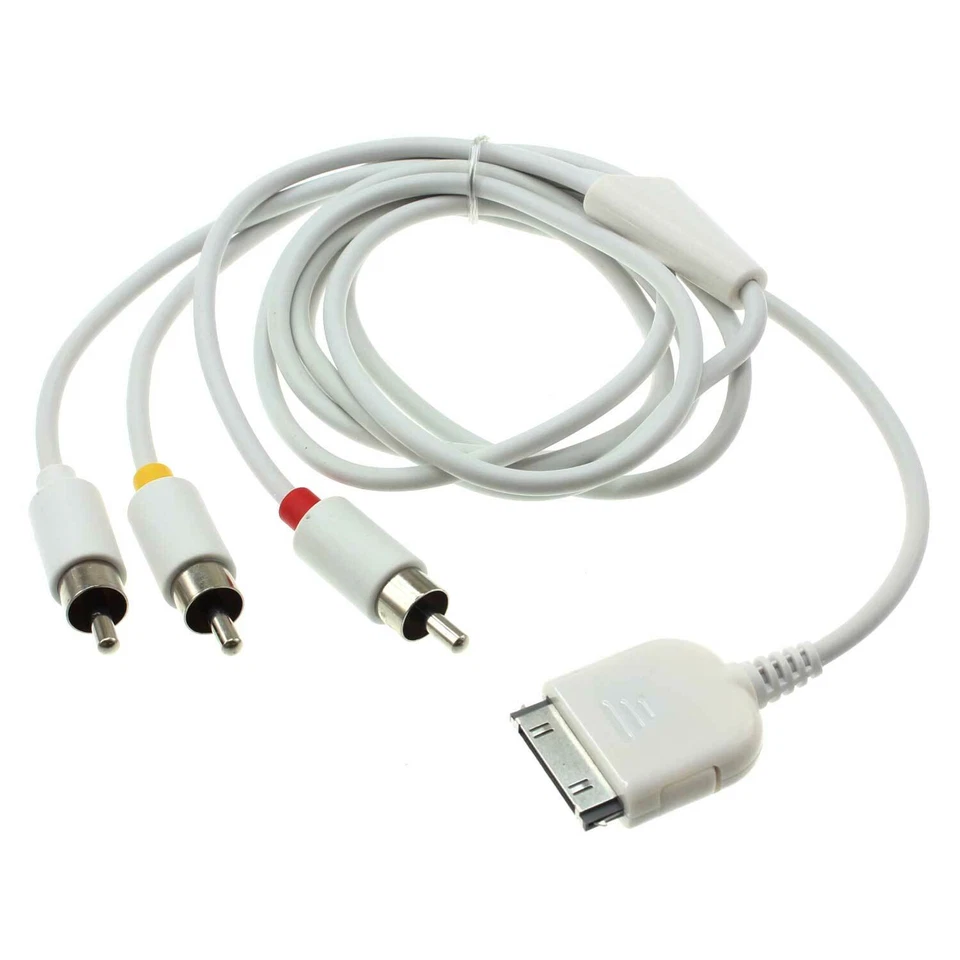 AV Composite Video to TV RCA Cable Adapter for iPad 1 2 3 iPhone 3G 4/4S iPod - Image 2 of 2