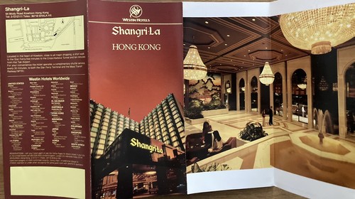 1980s SHANGRI-LA HOTEL WESTIN HONG KONG BROCHURE FOLDER TRAVEL VINTAGE ! - Picture 3 of 3